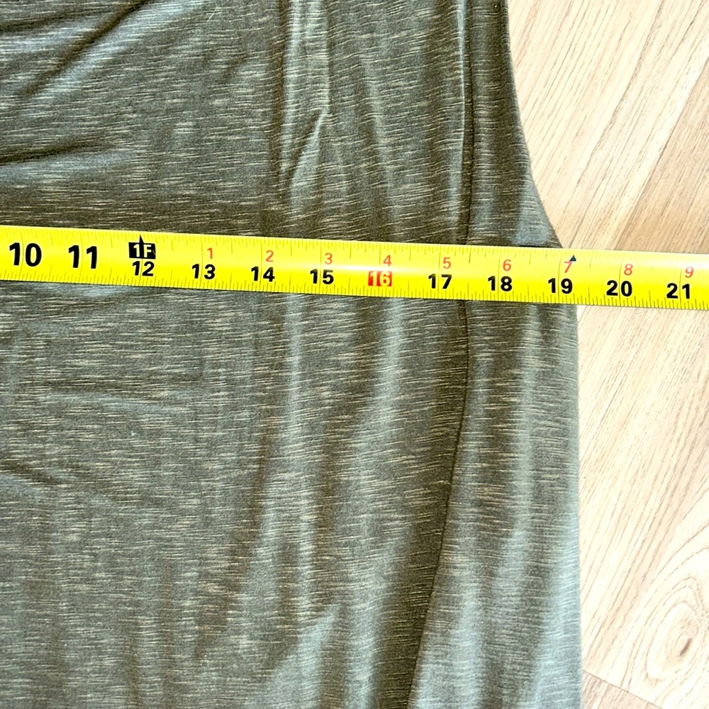 Matty M V-Neck Maxi Dress M Green Pockets Stretch Casual Everyday - Picture 8 of 11